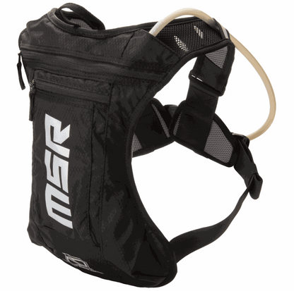 MSR Low-Profile Race Hydration Pack black with 70 oz reservoir and 4-point harness