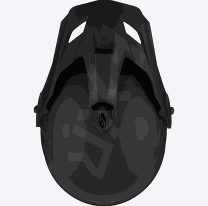 Black FXR RACING Torque X Team motorcycle helmet with electric heated shield and aerodynamic peak