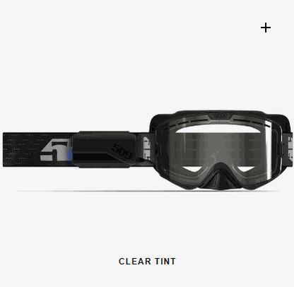509 Kingpin XL Ignite Goggle with clear tint lens, featuring heated lens technology and rechargeable power pack.