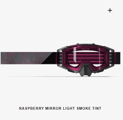 509 Sinister X7 Goggle with Raspberry Mirror Light Smoke Tint, featuring magnetic lens system and anti-fog technology.