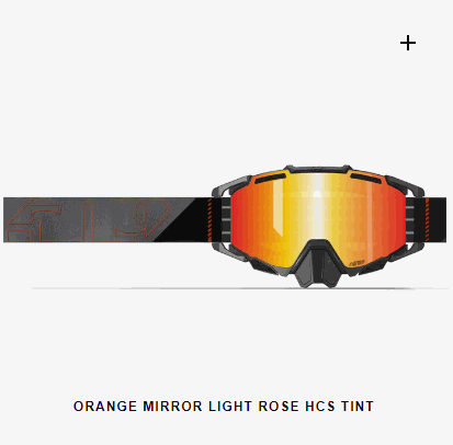 509 Sinister X7 Goggle with orange mirror light rose HCS tint lens and black strap.