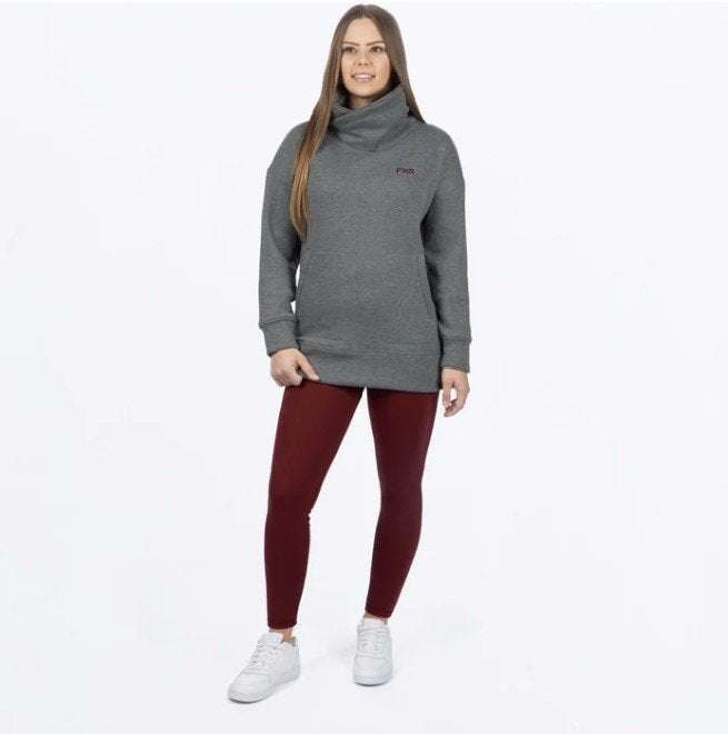 FXR RACING Women's Ember Pullover Sweater with pile-backed fleece and zippered pockets.