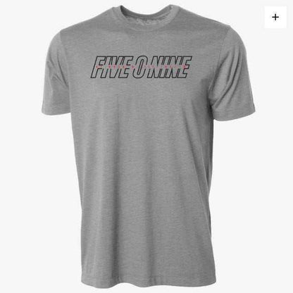 Gray 509 Dry Origin Tech Tee with moisture-wicking fabric and "FIVE O NINE" text on the chest.