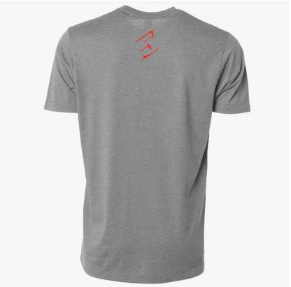 509 DRY ORIGIN TECH TEE in grey, back view, moisture-wicking, fitted, quick-drying fabric.
