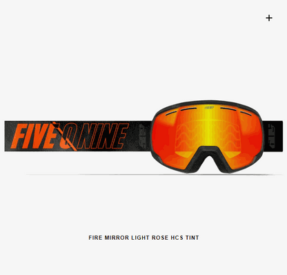 509 Ripper 2.0 Youth Goggle with fire mirror light rose HCS tint and anti-slip strap.