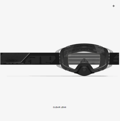 509 Aviator 2.0 Goggle with clear lens, featuring magnetic lens change system and over-glasses compatibility for snowmobiling.