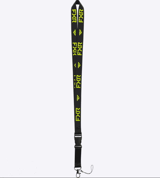 FXR RACING Lanyard 24 black and yellow durable key and ID holder for motorsport fans