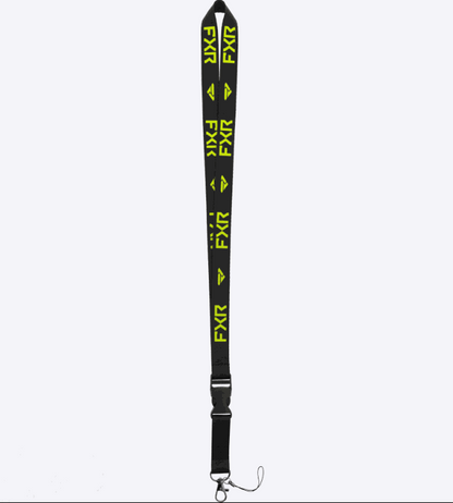 FXR RACING Lanyard 24 black and yellow durable key and ID holder for motorsport fans
