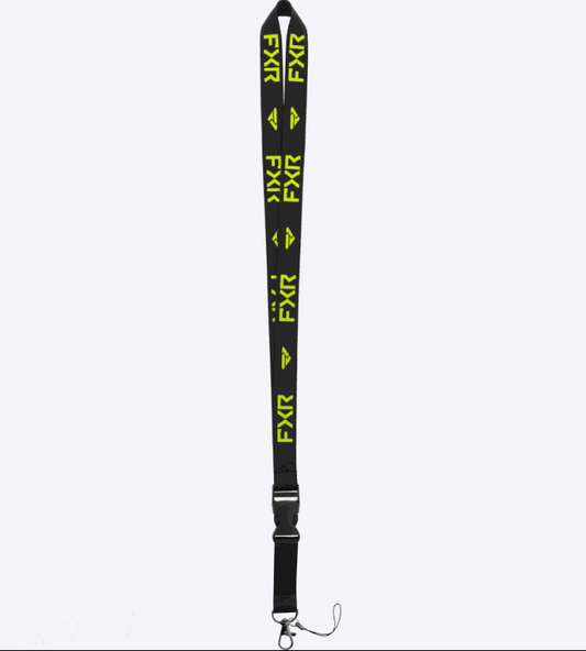 FXR RACING Lanyard 24 black and yellow durable key and ID holder for motorsport fans