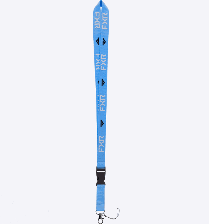 Blue FXR RACING Lanyard 24 with secure clip and durable fabric for keys or ID