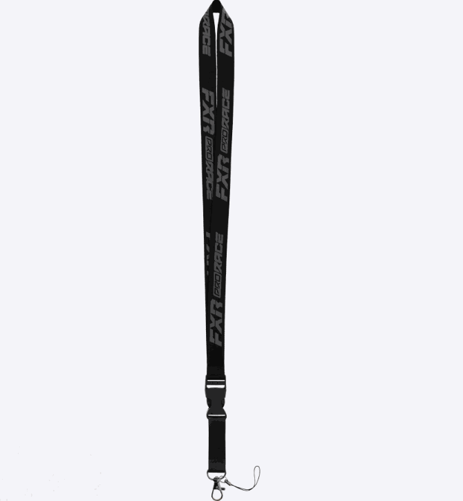FXR RACING Lanyard 24 black durable key and ID holder for motorsport fans