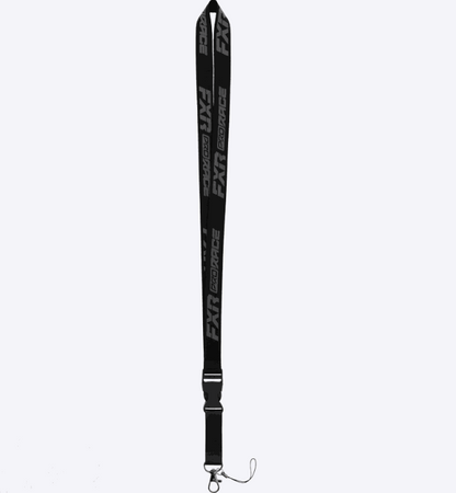 FXR RACING Lanyard 24 black durable key and ID holder for motorsport fans