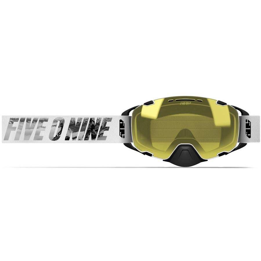 509 Aviator 2.0 Goggle with yellow tinted lens and adjustable strap for snowmobiling.