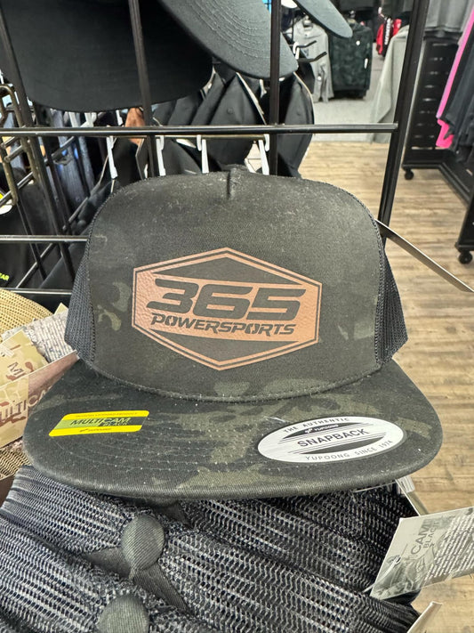 365 Powersports 5 Panel Classic Trucker - Leather Patch Hats