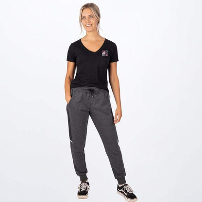 FXR RACING WOMENS PODIUM JOGGER 22 with elastic waist, side pockets, and reflective inserts.