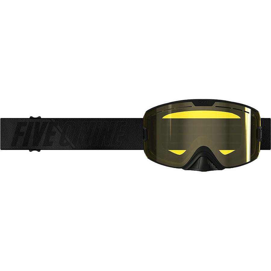 509 Kingpin Goggle with yellow tint lens and black strap, featuring quick-change lens technology and premium anti-fog protection.
