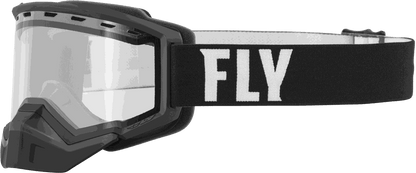 Fly Racing Focus Snow Goggle with anti-scratch lens and adjustable strap.