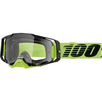 100% Armega Goggle with ultra HD lens and removable nose guard.