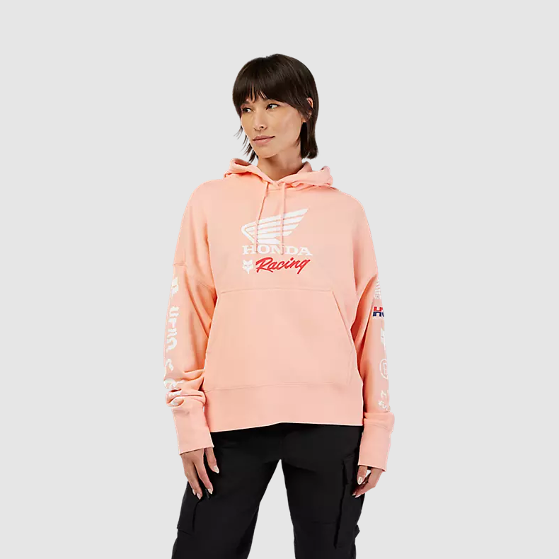 FOX RACING WOMENS FOX X HONDA OVERSIZED PULLOVER HOODIE