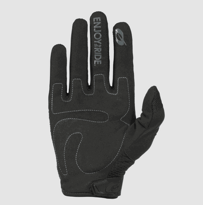O'NEAL ELEMENT RACEWEAR GLOVE black with vented mesh, TPR strips, adjustable wrist, and ergonomic padding for comfort and protection